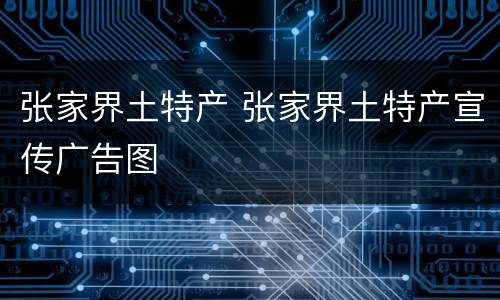 张家界土特产 张家界土特产宣传广告图