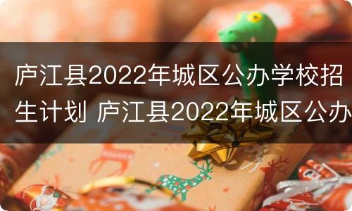 庐江县2022年城区公办学校招生计划 庐江县2022年城区公办学校招生计划人数