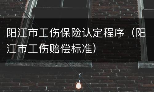 阳江市工伤保险认定程序（阳江市工伤赔偿标准）