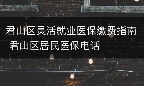 君山区灵活就业医保缴费指南 君山区居民医保电话