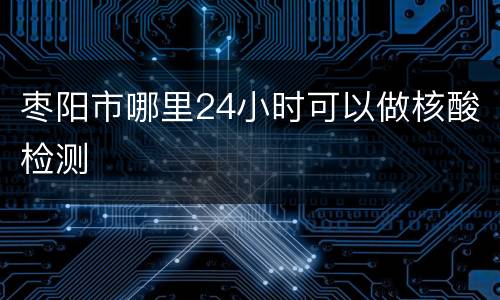 枣阳市哪里24小时可以做核酸检测