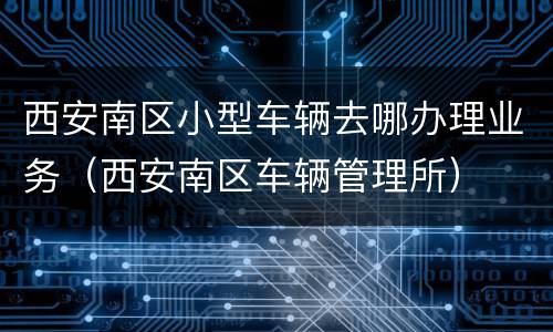 西安南区小型车辆去哪办理业务（西安南区车辆管理所）