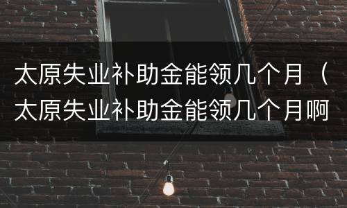 太原失业补助金能领几个月（太原失业补助金能领几个月啊）