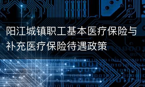 阳江城镇职工基本医疗保险与补充医疗保险待遇政策