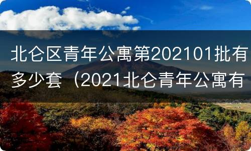 北仑区青年公寓第202101批有多少套（2021北仑青年公寓有哪些房源）