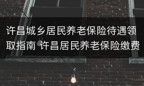 许昌城乡居民养老保险待遇领取指南 许昌居民养老保险缴费标准