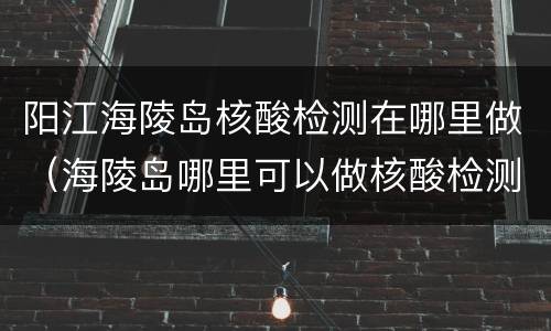 阳江海陵岛核酸检测在哪里做（海陵岛哪里可以做核酸检测）