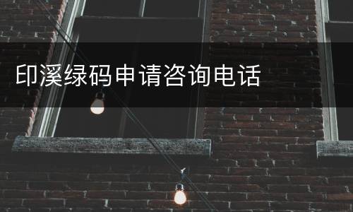 印溪绿码申请咨询电话