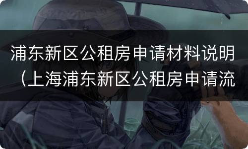 浦东新区公租房申请材料说明（上海浦东新区公租房申请流程）
