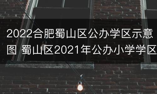2022合肥蜀山区公办学区示意图 蜀山区2021年公办小学学区示意图