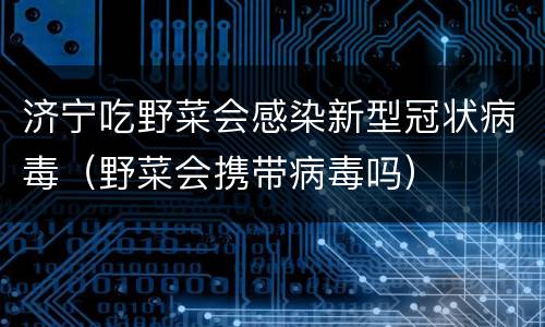 济宁吃野菜会感染新型冠状病毒（野菜会携带病毒吗）