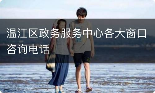 温江区政务服务中心各大窗口咨询电话