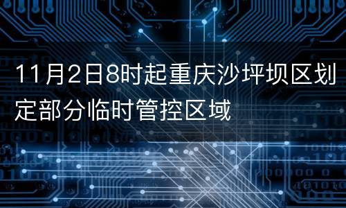 11月2日8时起重庆沙坪坝区划定部分临时管控区域
