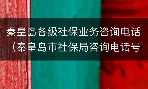 秦皇岛各级社保业务咨询电话（秦皇岛市社保局咨询电话号码）