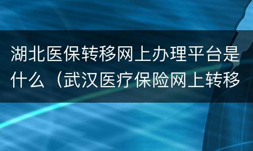 湖北医保转移网上办理平台是什么（武汉医疗保险网上转移）