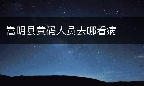 嵩明县黄码人员去哪看病