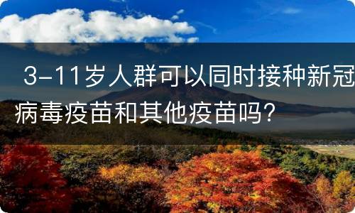  3-11岁人群可以同时接种新冠病毒疫苗和其他疫苗吗?