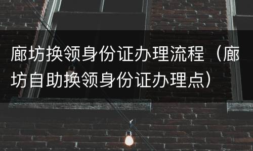 廊坊换领身份证办理流程（廊坊自助换领身份证办理点）