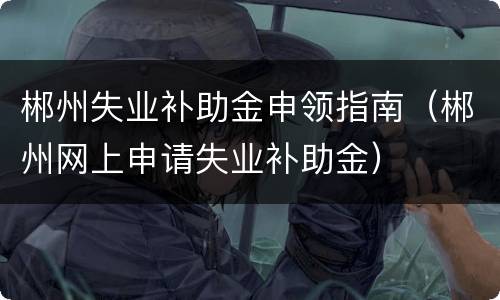 郴州失业补助金申领指南（郴州网上申请失业补助金）