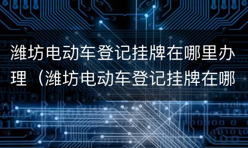 潍坊电动车登记挂牌在哪里办理（潍坊电动车登记挂牌在哪里办理手续）
