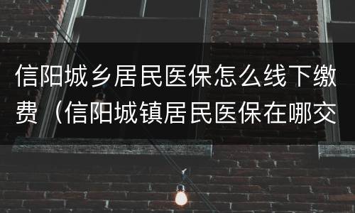 信阳城乡居民医保怎么线下缴费（信阳城镇居民医保在哪交呢）