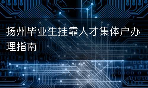 扬州毕业生挂靠人才集体户办理指南