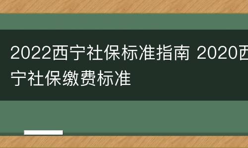 2022西宁社保标准指南 2020西宁社保缴费标准