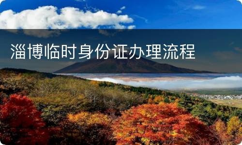 淄博临时身份证办理流程