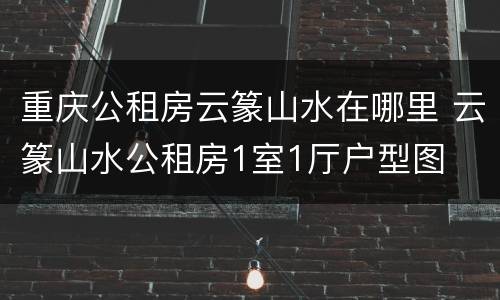重庆公租房云篆山水在哪里 云篆山水公租房1室1厅户型图