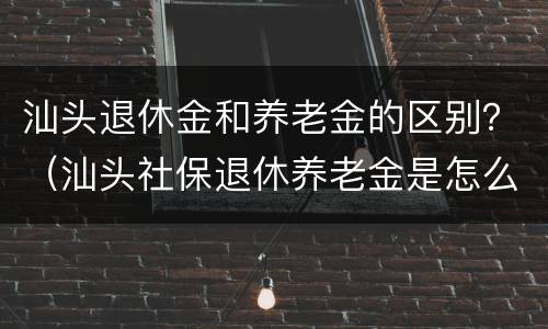汕头退休金和养老金的区别？（汕头社保退休养老金是怎么计算的）