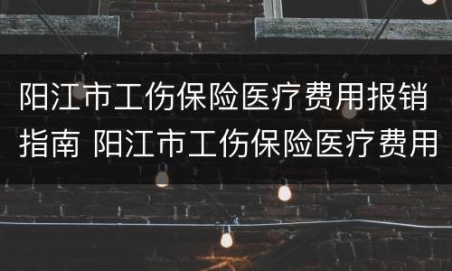 阳江市工伤保险医疗费用报销指南 阳江市工伤保险医疗费用报销指南最新