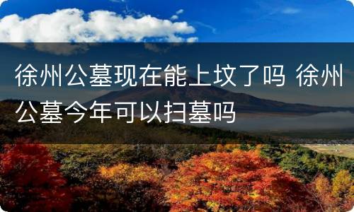 徐州公墓现在能上坟了吗 徐州公墓今年可以扫墓吗