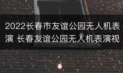 2022长春市友谊公园无人机表演 长春友谊公园无人机表演视频
