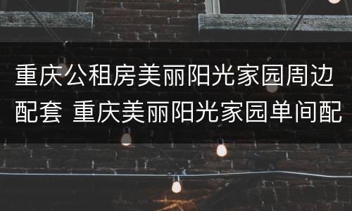 重庆公租房美丽阳光家园周边配套 重庆美丽阳光家园单间配套户型图