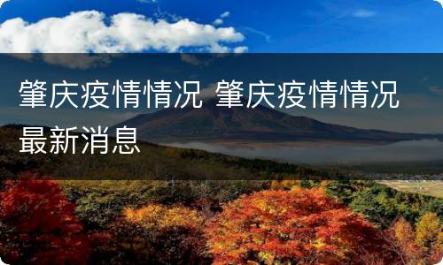 肇庆疫情情况 肇庆疫情情况 最新消息