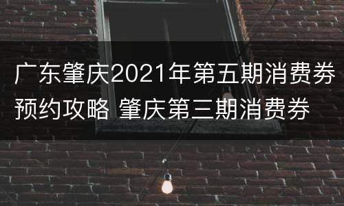 广东肇庆2021年第五期消费劵预约攻略 肇庆第三期消费券