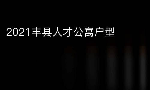 2021丰县人才公寓户型