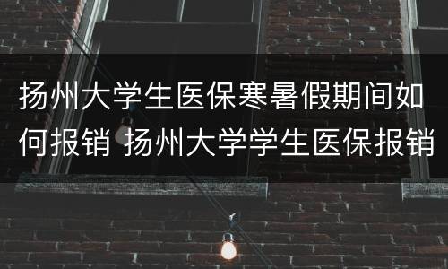 扬州大学生医保寒暑假期间如何报销 扬州大学学生医保报销