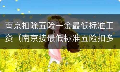 南京扣除五险一金最低标准工资（南京按最低标准五险扣多少）