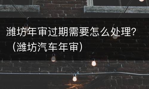 潍坊年审过期需要怎么处理？（潍坊汽车年审）