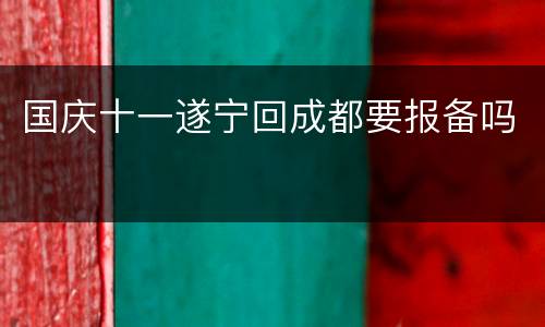 国庆十一遂宁回成都要报备吗