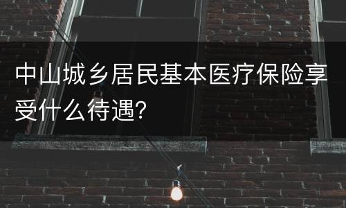 中山城乡居民基本医疗保险享受什么待遇？