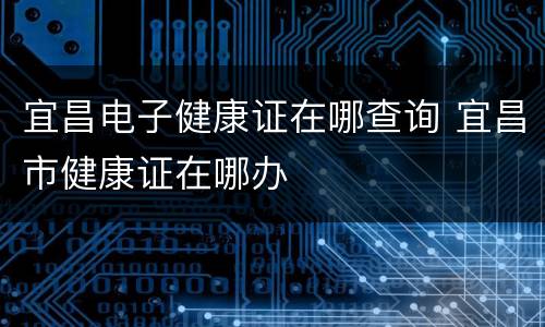 宜昌电子健康证在哪查询 宜昌市健康证在哪办