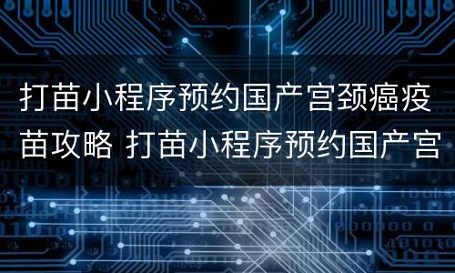 打苗小程序预约国产宫颈癌疫苗攻略 打苗小程序预约国产宫颈癌疫苗攻略视频