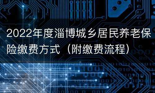 2022年度淄博城乡居民养老保险缴费方式（附缴费流程）