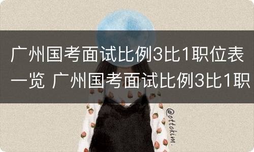 广州国考面试比例3比1职位表一览 广州国考面试比例3比1职位表一览查询