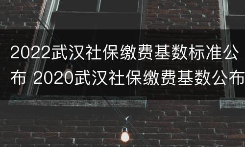 2022武汉社保缴费基数标准公布 2020武汉社保缴费基数公布