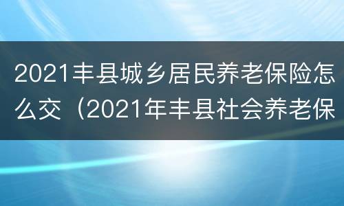 2021丰县城乡居民养老保险怎么交（2021年丰县社会养老保险）