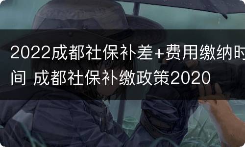 2022成都社保补差+费用缴纳时间 成都社保补缴政策2020