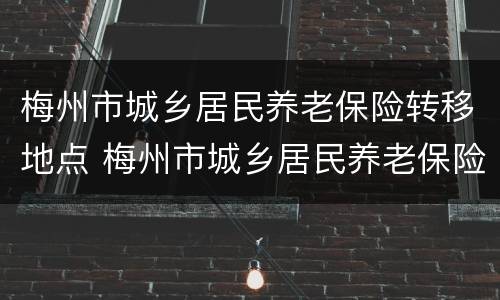 梅州市城乡居民养老保险转移地点 梅州市城乡居民养老保险转移地点查询